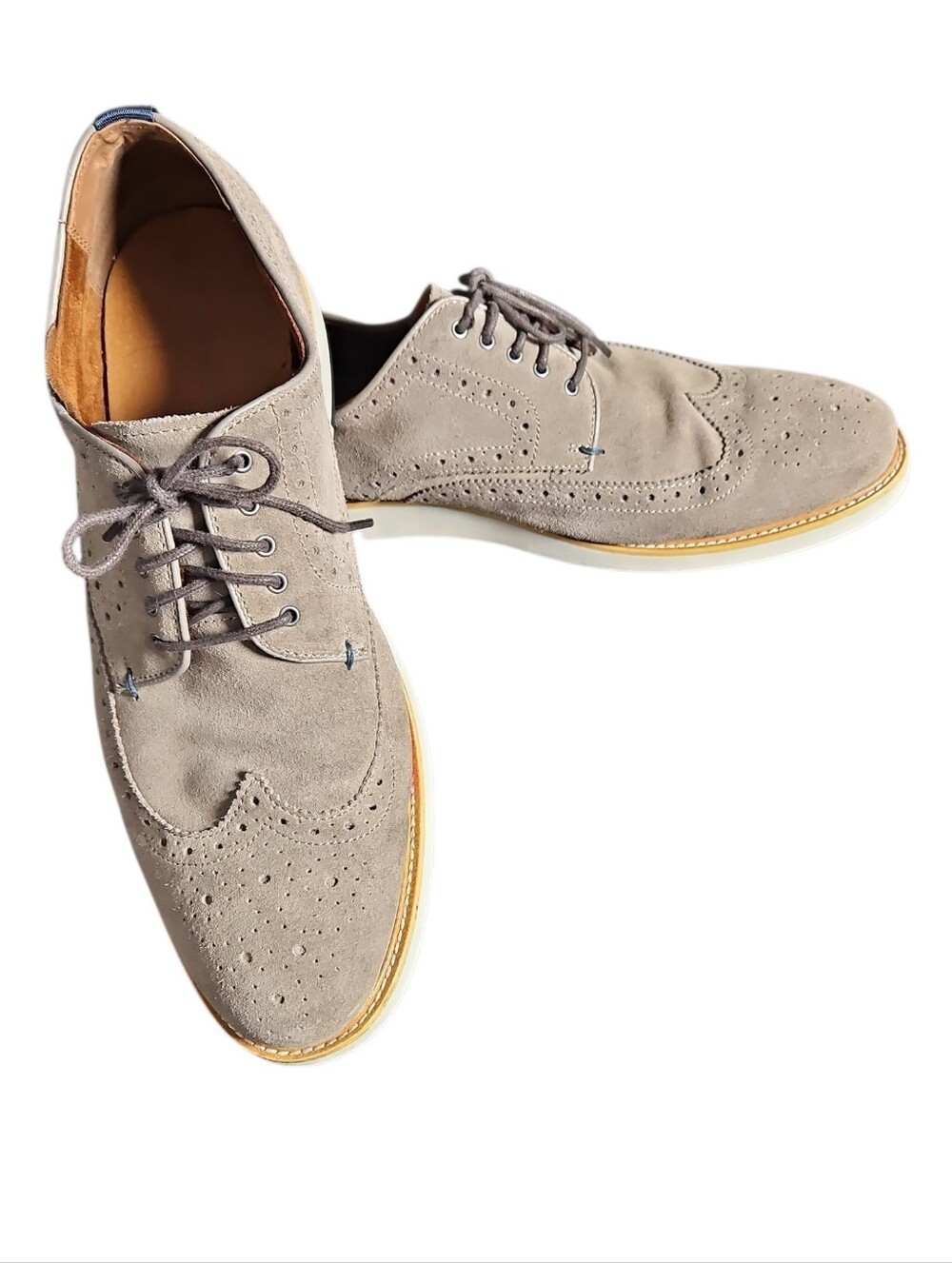 Blake McKay Brown Suede Wing Tip Shoes Men's 12